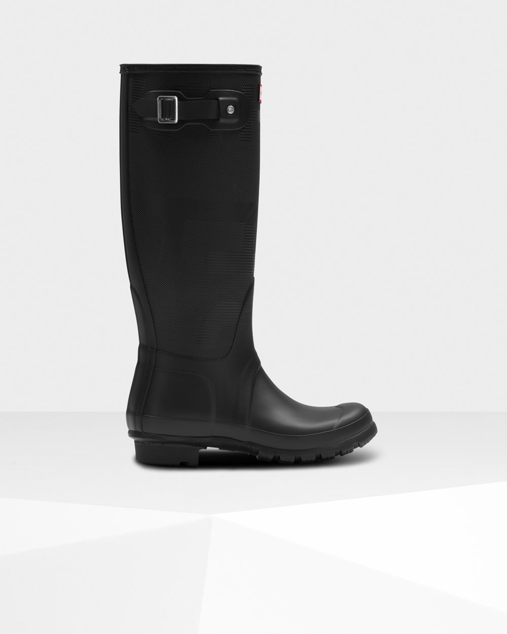 Galochas Altas Hunter Feminina Pretas - Original Exploded Logo Texture - 54ZHSYITR
